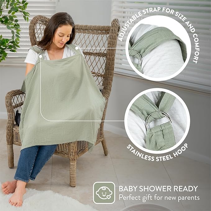4 in 1 Special Bundle Wrap blanket + Nursing Apron (Free Feeding Spoon and pecifier)