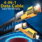 4-in-1 Fast Charging & Data Sync Charging Cable (1-year Warranty)